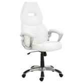 Best Furniture Outlet - Coaster - Bruce Upholstered Adjustable Home Office Desk Chair White - 800150