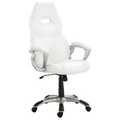 Best Furniture Outlet - Coaster - Bruce Upholstered Adjustable Home Office Desk Chair White - 800150