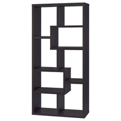Theo 71-inch 7-shelf Bookshelf Cappuccino