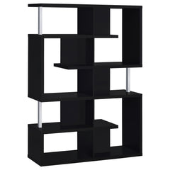 Best Furniture Outlet - Coaster - Hoover 63-inch 5-shelf Bookshelf Black - 800309