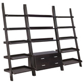 Best Furniture Outlet - Coaster - Colella 3-piece Storage Ladder Bookshelf Set Cappuccino - 800319-S3