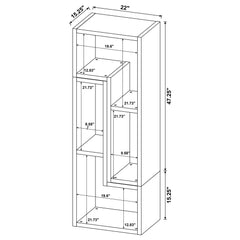 Velma Multipurpose TV Stand and Bookshelf White