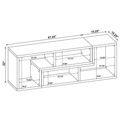 Velma Multipurpose TV Stand and Bookshelf White