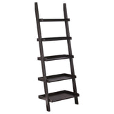 Best Furniture Outlet - Coaster - Colella 72-inch 5-shelf Ladder Bookshelf Cappuccino - 800338
