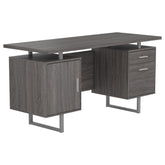 Best Furniture Outlet - Coaster - Lawtey 60-inch 2-drawer Office Computer Desk Weathered Grey - 800521