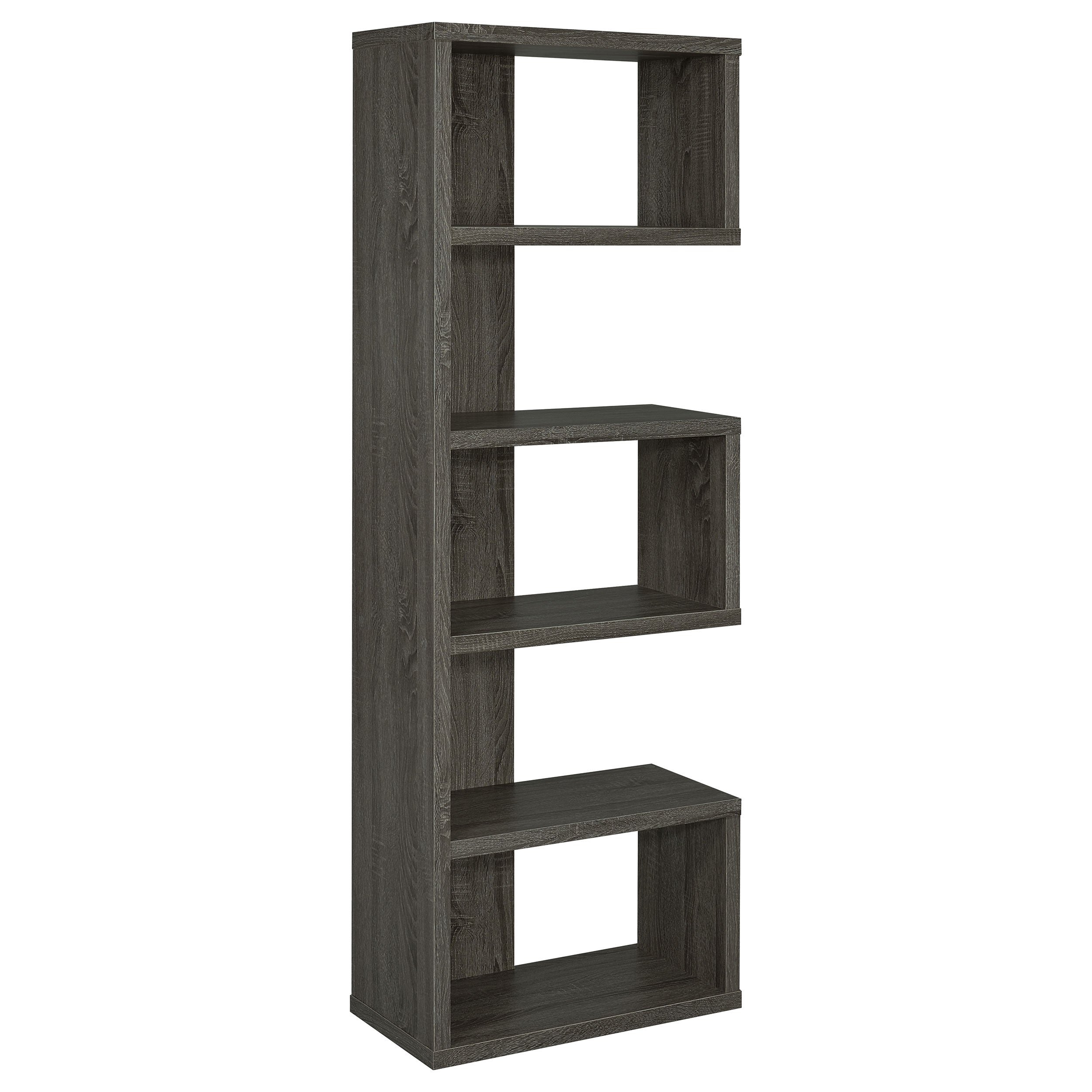 Best Furniture Outlet - Coaster - Joey 71-inch 5-shelf Bookshelf Weathered Grey - 800552