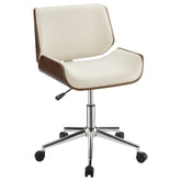 Best Furniture Outlet - Coaster - Addington Upholstered Adjustable Office Desk Chair Ecru - 800613
