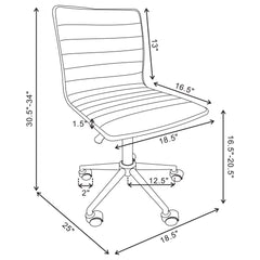 Chryses Upholstered Adjustable Home Office Desk Chair Black