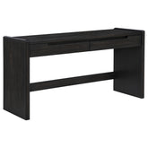 Best Furniture Outlet - Coaster - Leandro 2-drawer Home Office Writing Desk Burnished Black - 800790