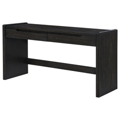 Leandro 2-drawer Home Office Writing Desk Burnished Black
