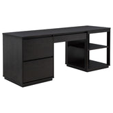 Best Furniture Outlet - Coaster - Harkes 75-inch 3-drawer Computer Desk with Adjustable Shelf Coffee Bean - 800798