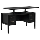 Best Furniture Outlet - Coaster - Graham 54-inch 4-drawer Double Pedestal Lift Top Computer Desk Black - 800866