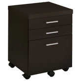 Best Furniture Outlet - Coaster - Skylar 3-drawer Home Office Mobile File Cabinet Cappuccino - 800894