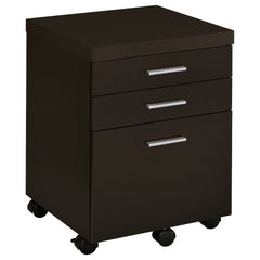 Best Furniture Outlet - Coaster - Skylar 3-drawer Home Office Mobile File Cabinet Cappuccino - 800894