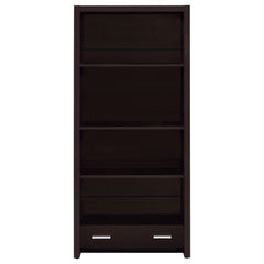 Skylar 71-inch 5-shelf Bookcase with Drawer Cappuccino