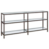 Best Furniture Outlet - Coaster - Kate 55-inch 4-shelf Console Bookcases Black Nickel - 801018