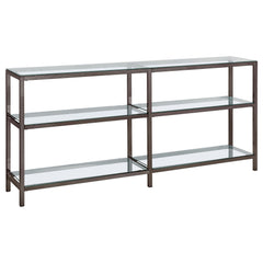 Best Furniture Outlet - Coaster - Kate 55-inch 4-shelf Console Bookcases Black Nickel - 801018