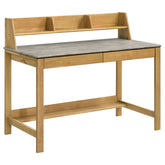 Best Furniture Outlet - Coaster - Besler 47-inch SmartTop Writing Desk with Shelf Cement and Natural - 801075