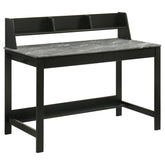 Best Furniture Outlet - Coaster - Besler 47-inch SmartTop Writing Desk with Shelf Grey Stone and Black - 801076