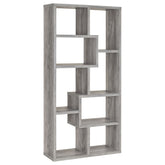 Best Furniture Outlet - Coaster - Theo 71-inch 7-shelf Bookshelf Grey Driftwood - 801137