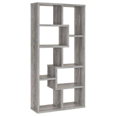 Best Furniture Outlet - Coaster - Theo 71-inch 6-shelf Bookshelf Grey Driftwood - 801137