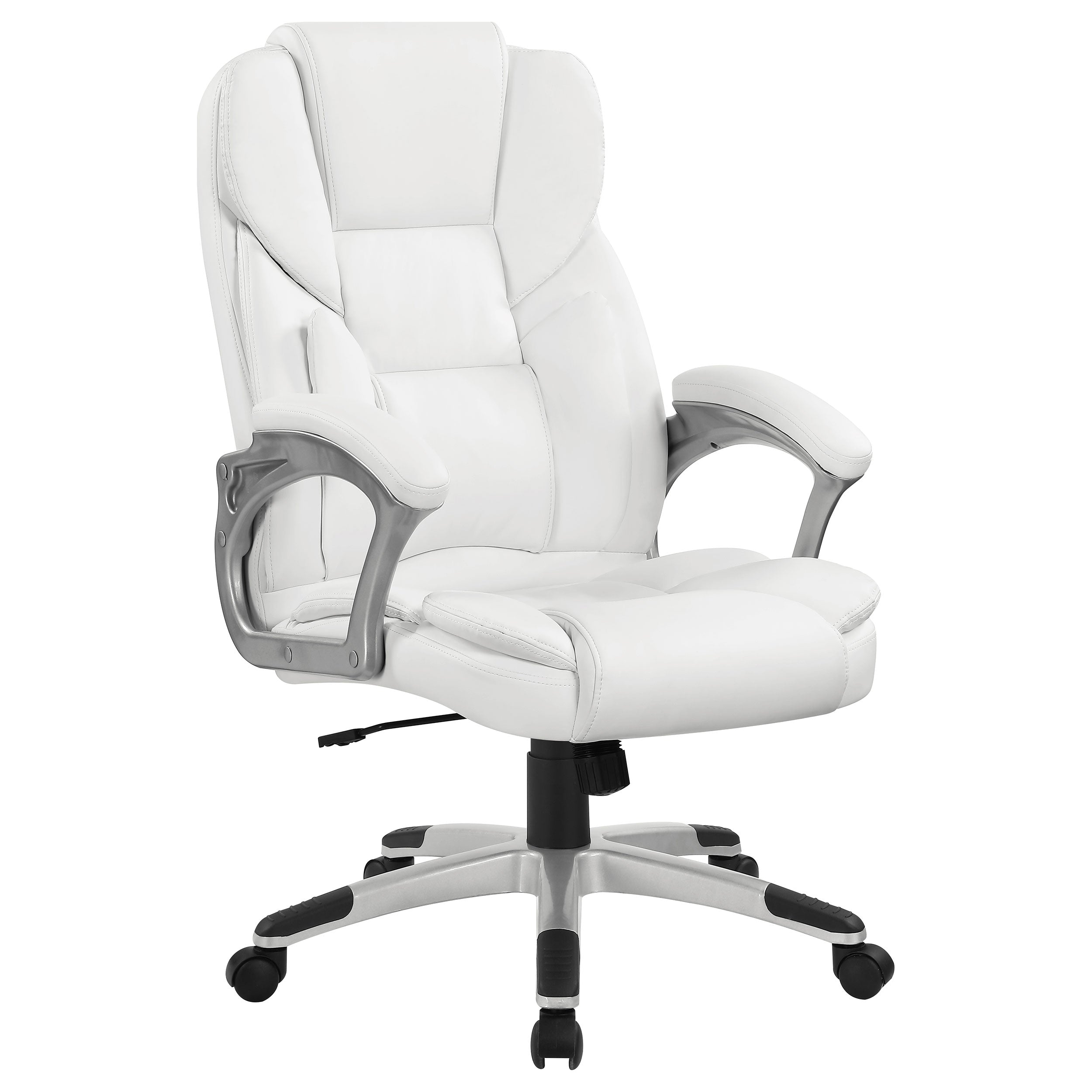 Best Furniture Outlet - Coaster - Kaffir Upholstered Adjustable Home Office Desk Chair White - 801140