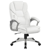 Best Furniture Outlet - Coaster - Kaffir Upholstered Adjustable Home Office Desk Chair White - 801140