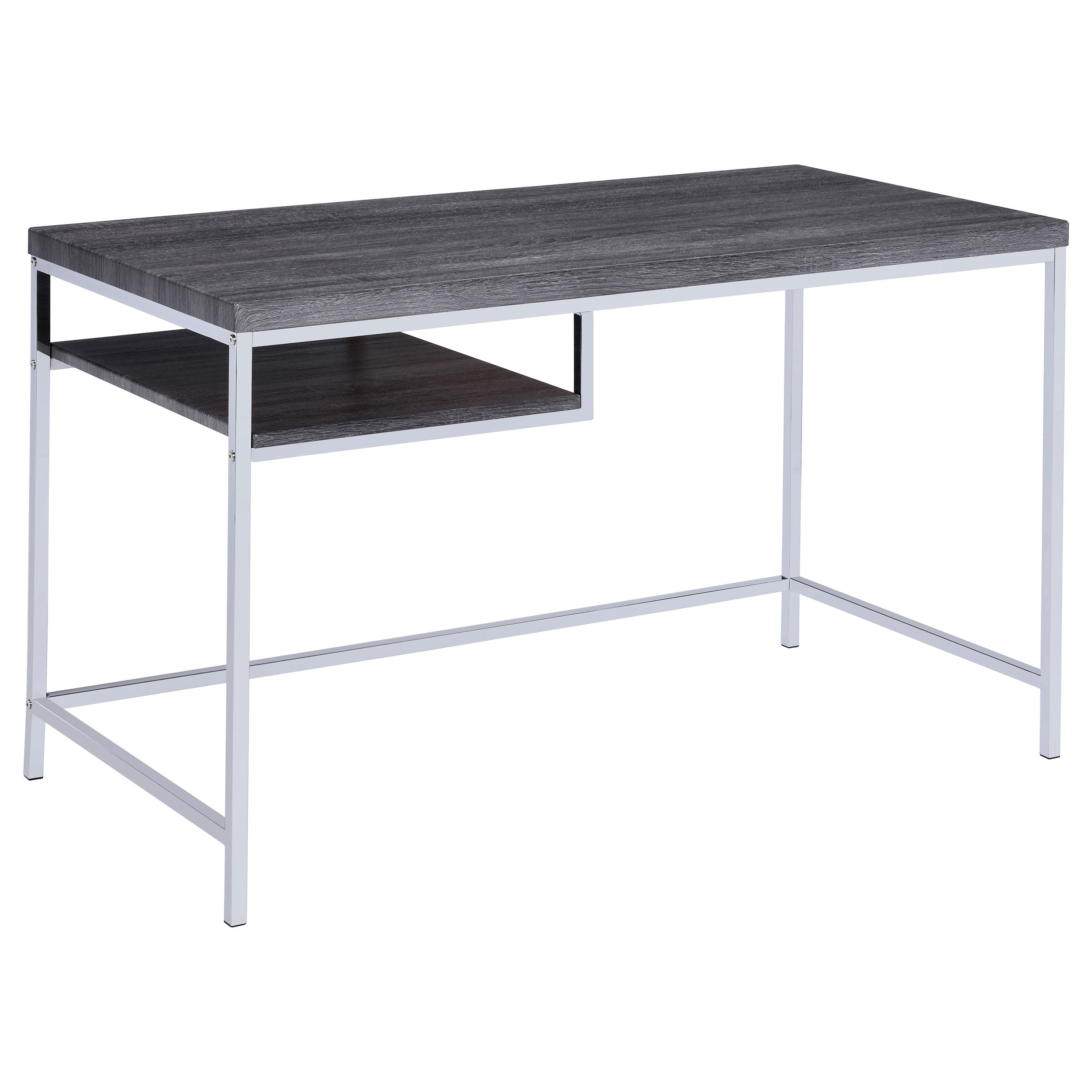 Best Furniture Outlet - Coaster - Kravitz 47-inch 1-shelf Writing Desk Weathered Grey - 801271