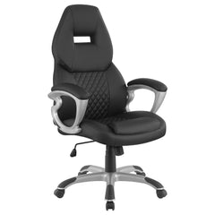 Best Furniture Outlet - Coaster - Bruce Upholstered Adjustable Home Office Desk Chair Black - 801296