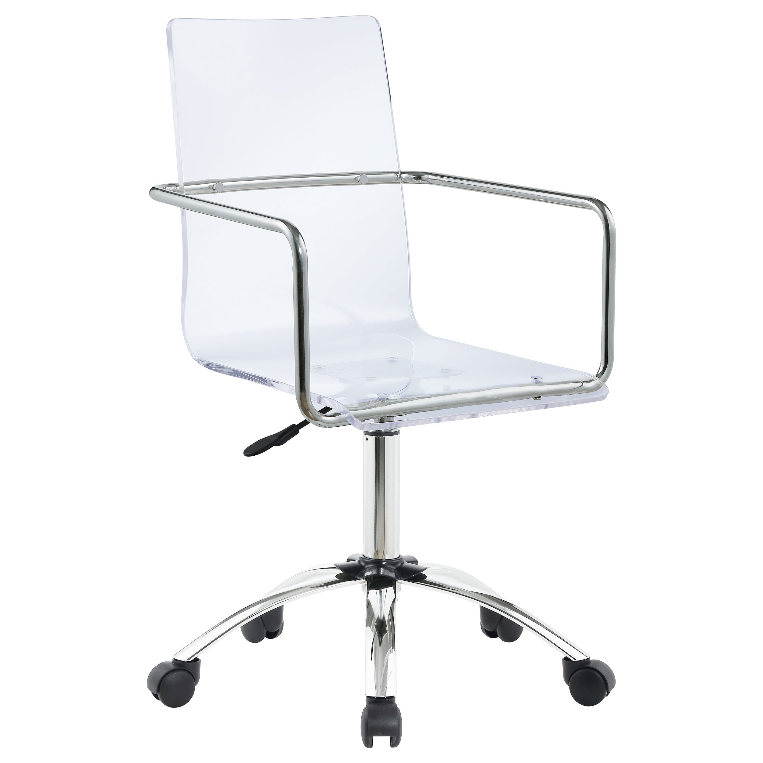 Best Furniture Outlet - Coaster - Amaturo Acrylic Adjustable Home Office Desk Chair Clear - 801436