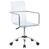 Best Furniture Outlet - Coaster - Amaturo Acrylic Adjustable Home Office Desk Chair Clear - 801436