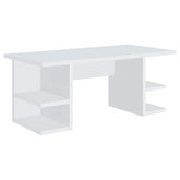 Best Furniture Outlet - Coaster - Alice 71-inch 4-shelf Engineered Wood Writing Desk White - 801455