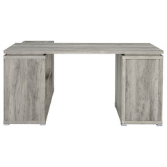 Yvette 60-inch 3-drawer L-Shape Computer Desk Grey Driftwood