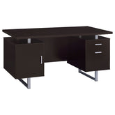 Best Furniture Outlet - Coaster - Lawtey 60-inch 2-drawer Office Computer Desk Cappuccino - 801521