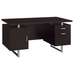 Best Furniture Outlet - Coaster - Lawtey 60-inch 2-drawer Office Computer Desk Cappuccino - 801521