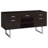 Best Furniture Outlet - Coaster - Lawtey 5-drawer Home Office Storage Credenza Cappuccino - 801522