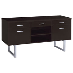 Best Furniture Outlet - Coaster - Lawtey 5-drawer Home Office Storage Credenza Cappuccino - 801522