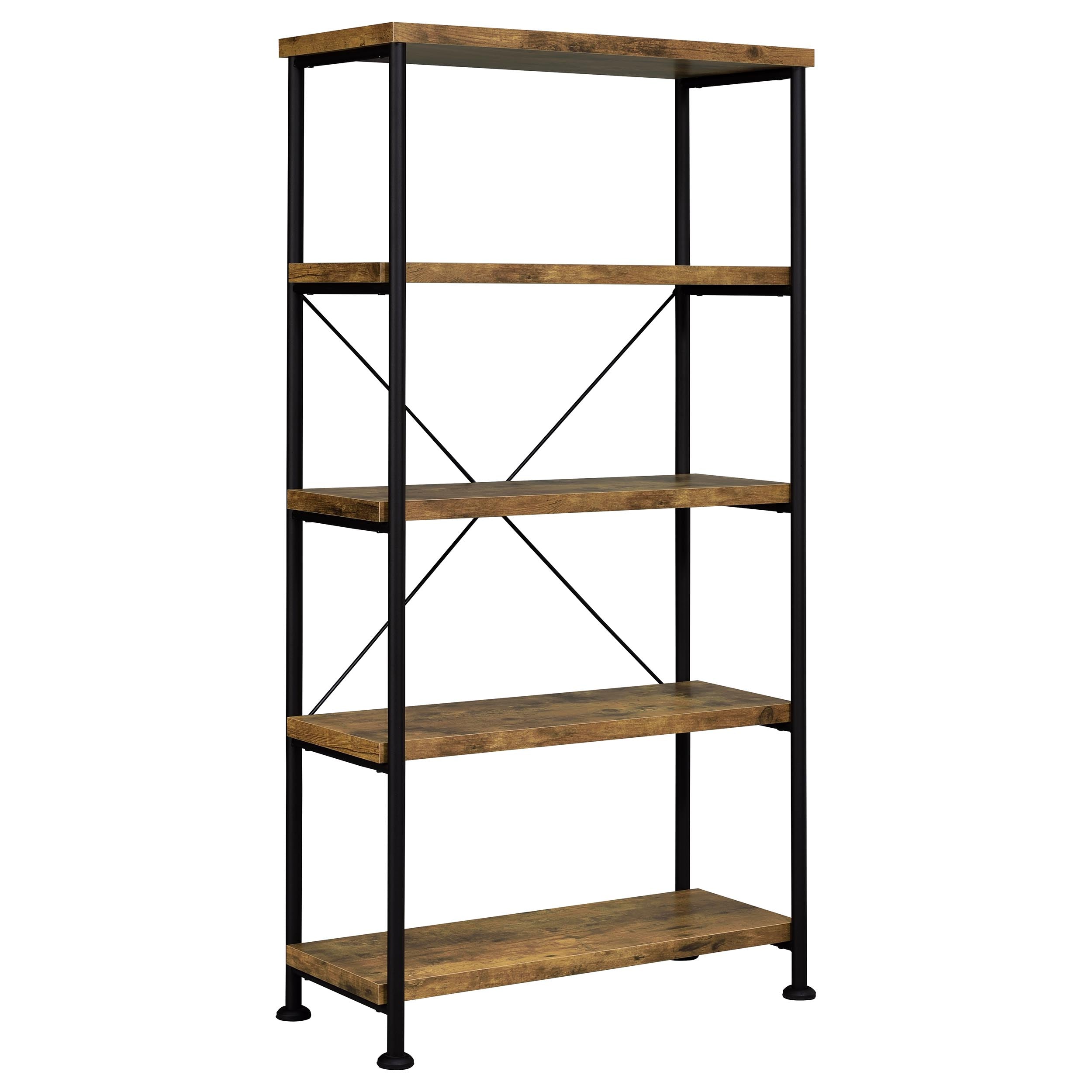 Best Furniture Outlet - Coaster - Analiese 63-inch 4-shelf Bookshelf Rustic Nutmeg - 801542