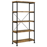 Best Furniture Outlet - Coaster - Analiese 63-inch 4-shelf Bookshelf Rustic Nutmeg - 801542