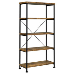 Best Furniture Outlet - Coaster - Analiese 63-inch 4-shelf Bookshelf Rustic Nutmeg - 801542