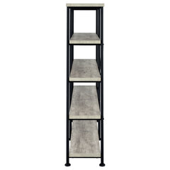 Analiese 63-inch 4-shelf Double Bookshelf Grey Driftwood