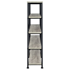 Analiese 63-inch 4-shelf Double Bookshelf Grey Driftwood