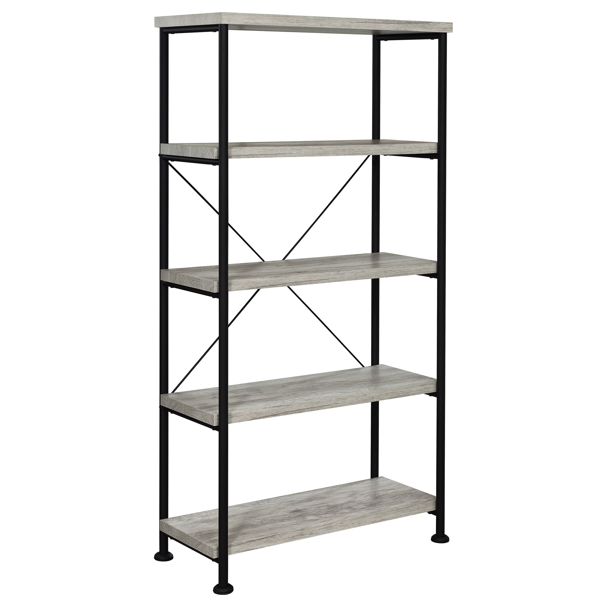Best Furniture Outlet - Coaster - Analiese 63-inch 4-shelf Bookshelf Grey Driftwood - 801546