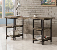 Kemper 59-inch 4-shelf Writing Desk Weathered Brown