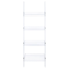 Amaturo 72-inch 4-shelf Acrylic Ladder Bookshelf Clear