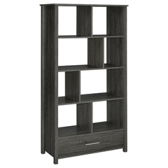 Best Furniture Outlet - Coaster - Dylan 68-inch 4-shelf Storage Bookshelf Weathered Grey - 801577