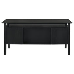 Goodson 64-inch 4-Drawer Double Pedestal Computer Desk Black