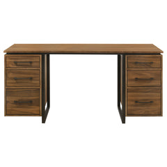 Berhalter 6-Drawer Double Pedestal File Computer Desk