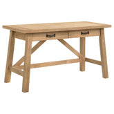 Best Furniture Outlet - Coaster - Fabian 54-inch 2-drawer Computer Writing Desk Distressed Light Brown - 801605