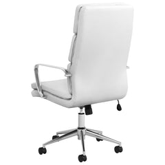 Ximena Upholstered Adjustable High Back Office Chair White